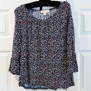 Michael Kors Navy and Red Blouse